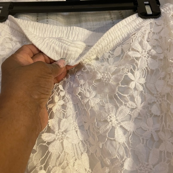 Women’s Lace Swim Cover up Pull On Shorts w/drawstring waist WORN 1X - Picture 7 of 8